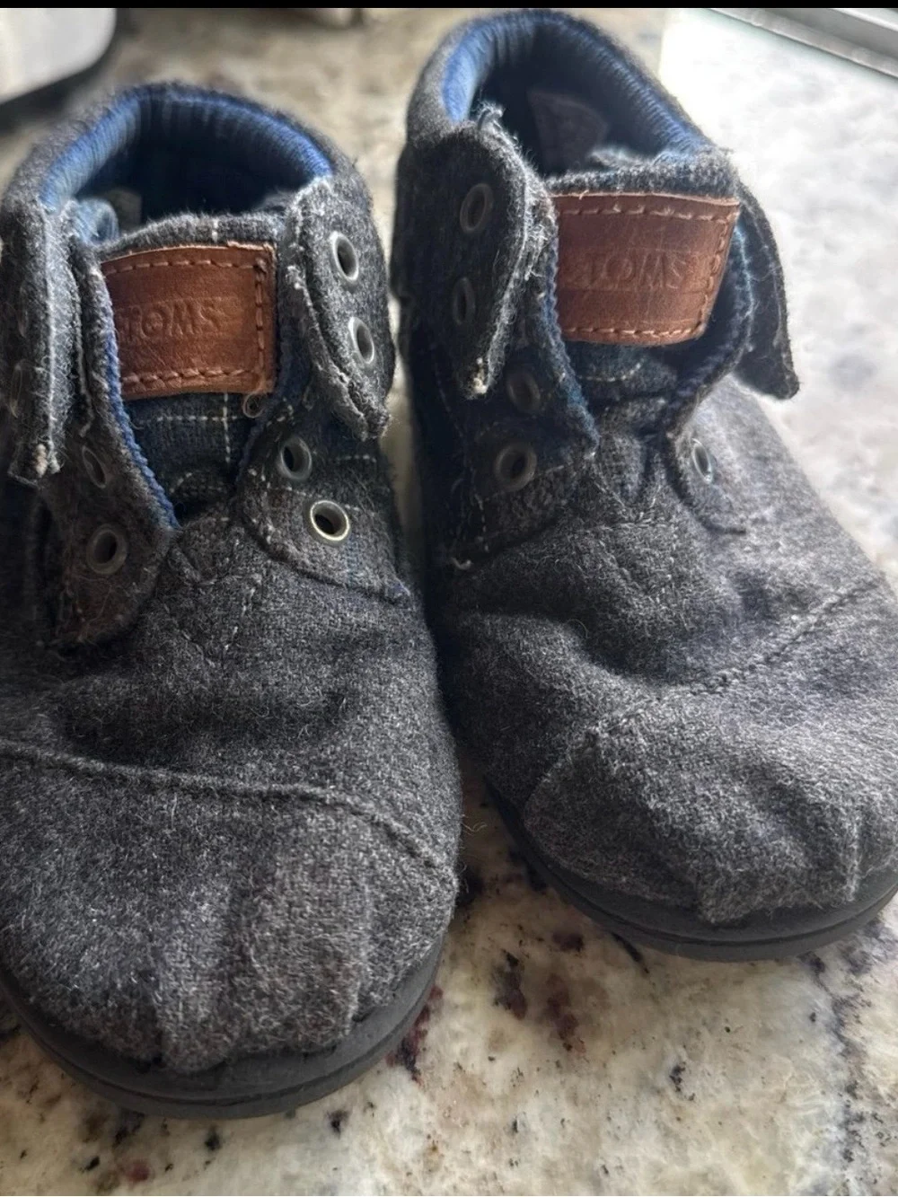 Toms Kids Charcoal Gray Boots